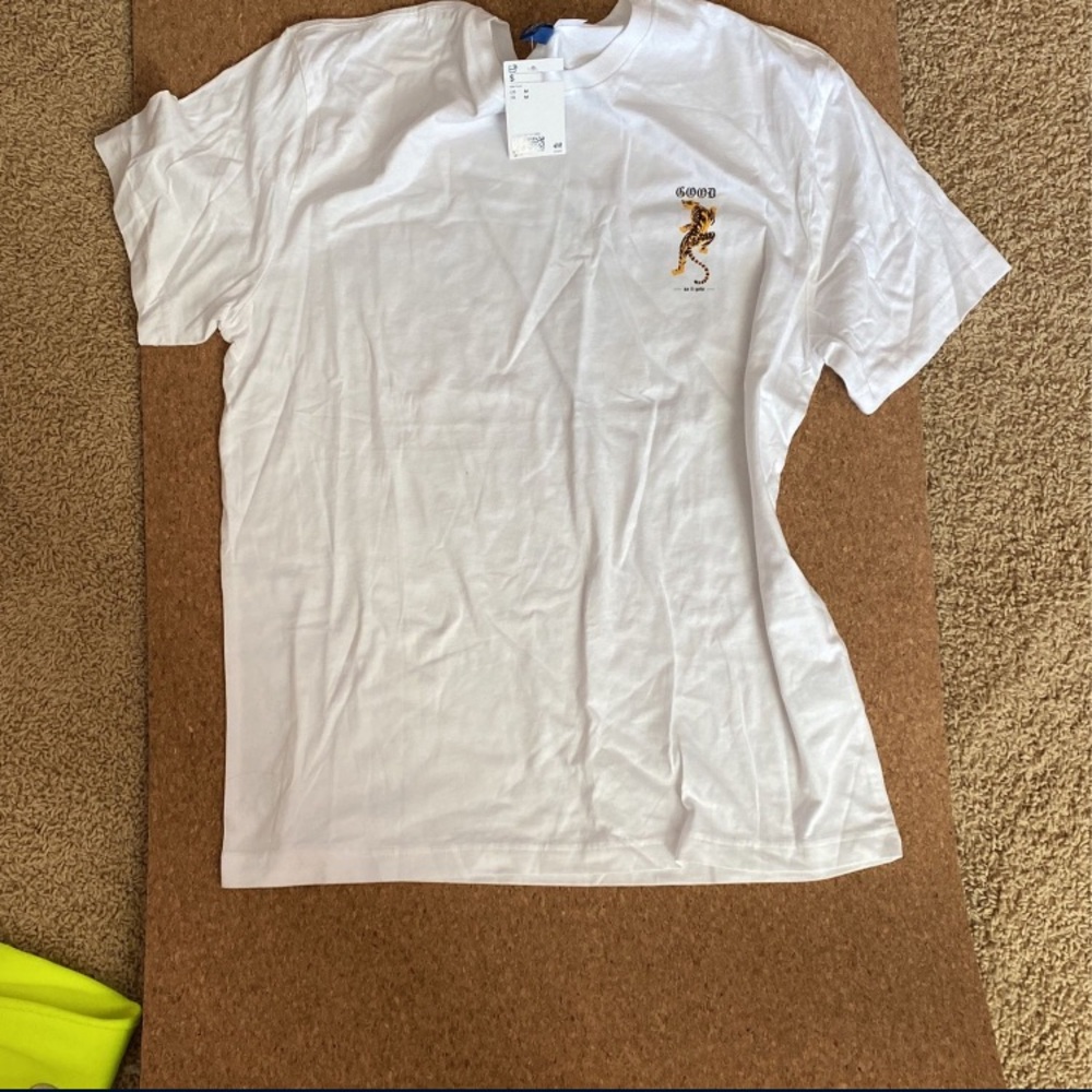 White graphic tee